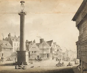 1817年のクイーンズスクエアの景色